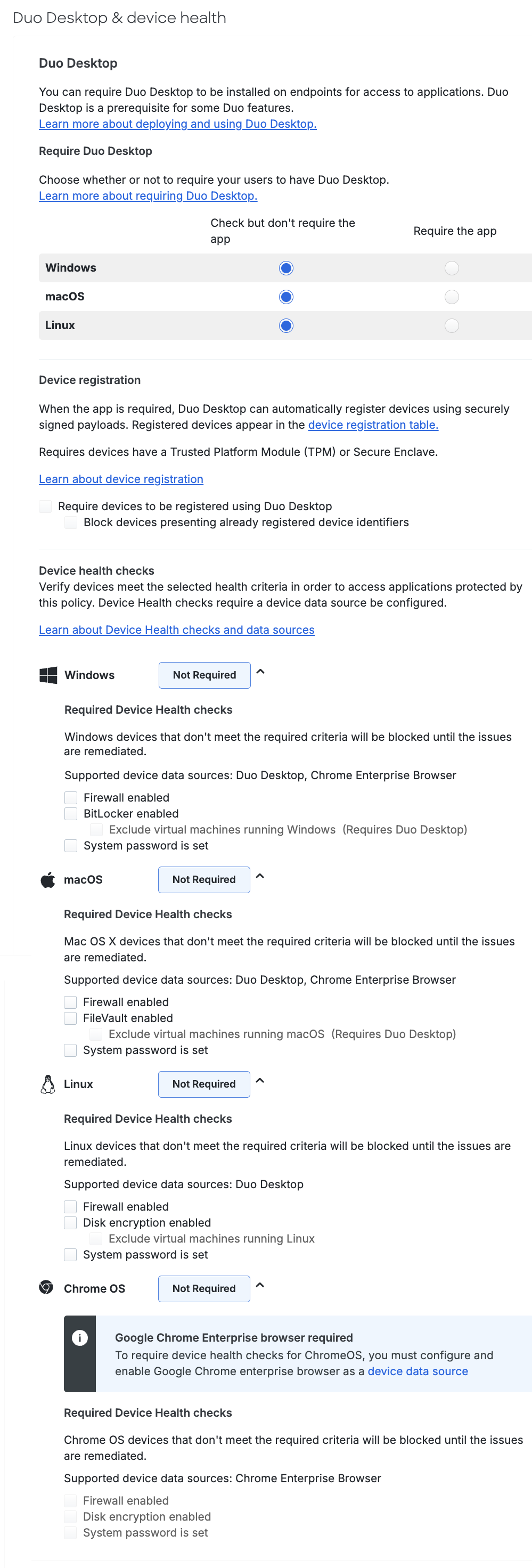Duo Advantage Duo Desktop Settings