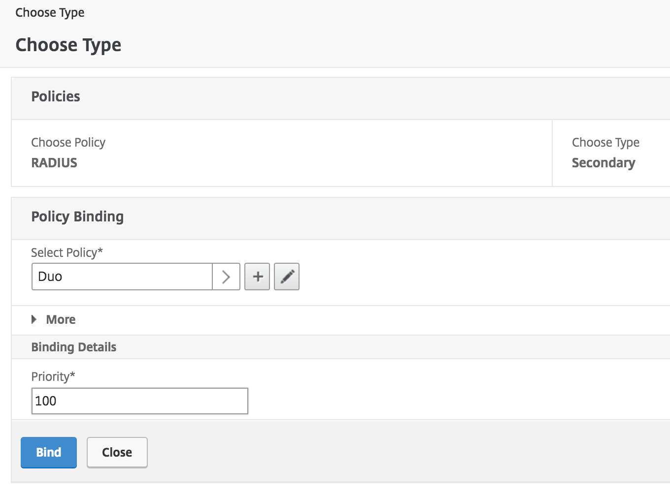 Bind Policy for Web Browsers