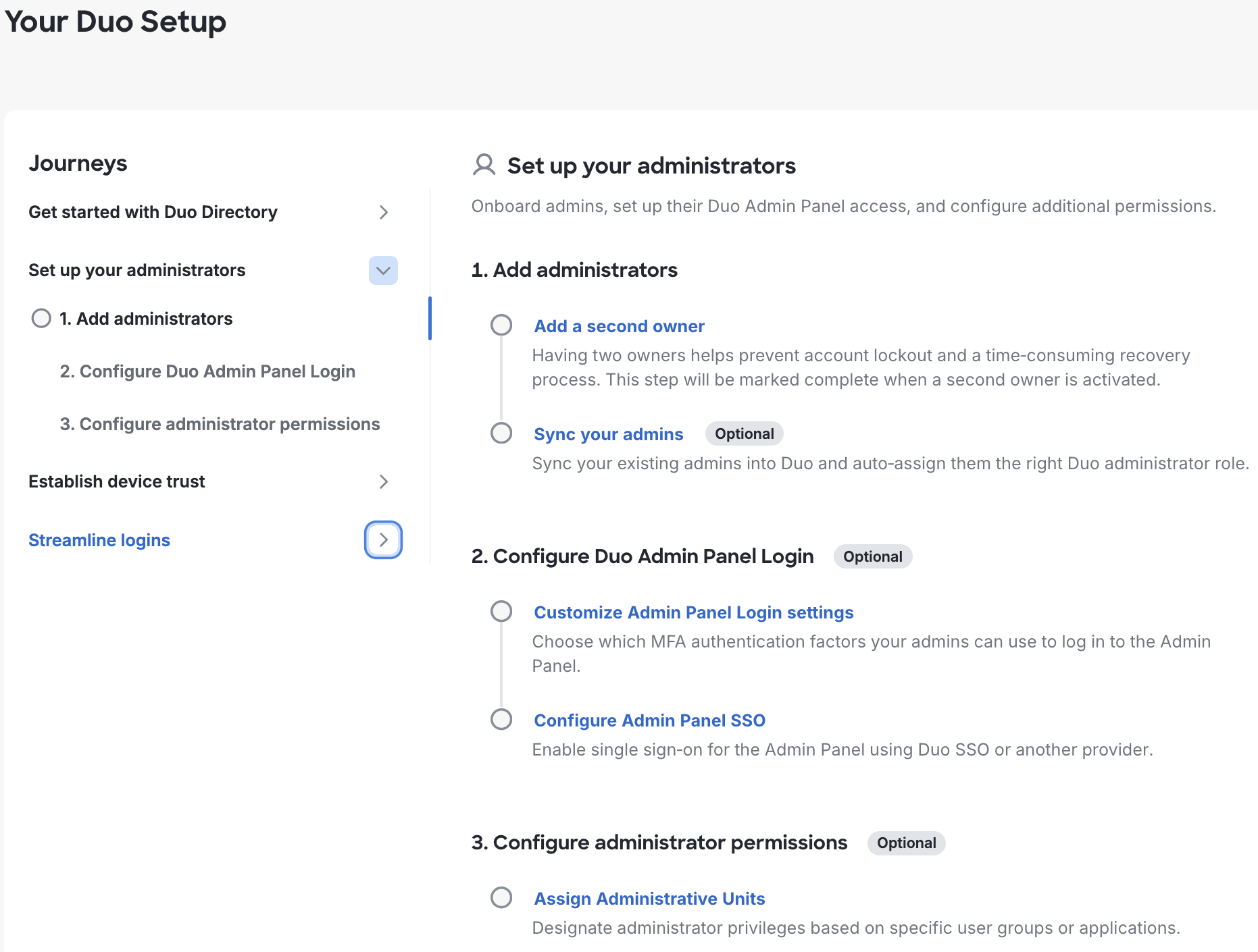 Set Up Your Administrators Onboarding Journey