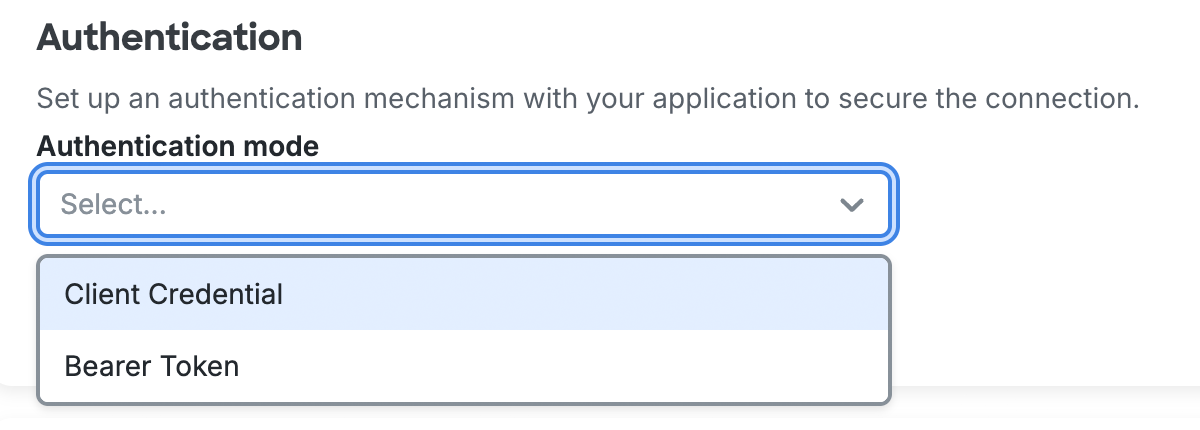 Provisioning Authentication Options