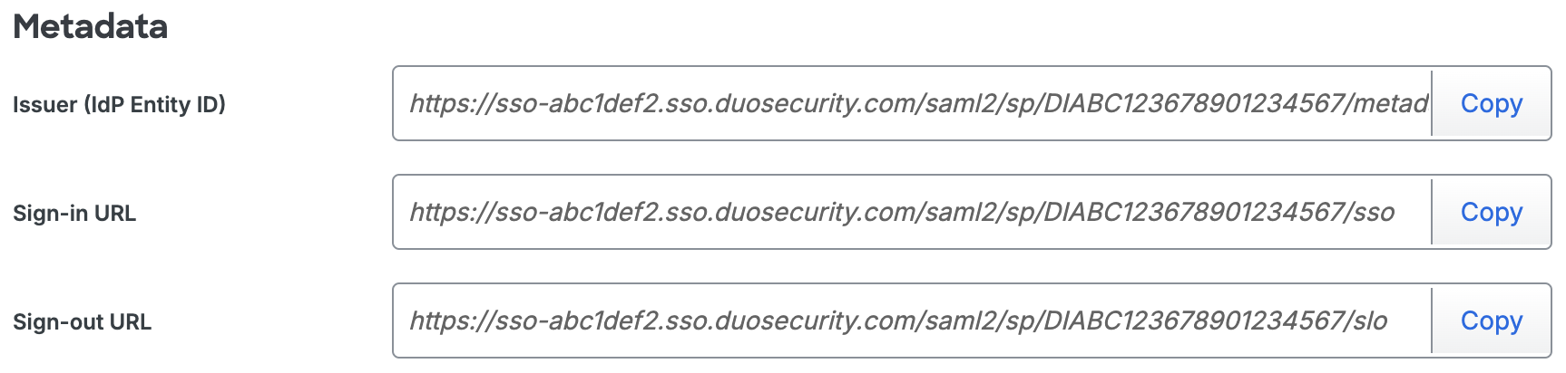Duo 9Line Metadata URLs