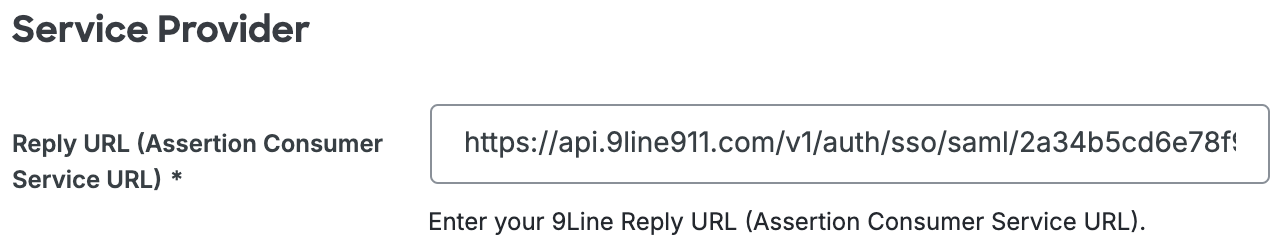 Duo 9Line Reply URL