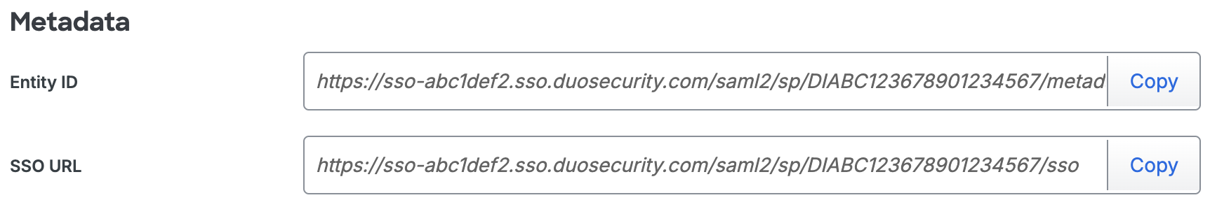 Duo Emma Metadata URLs