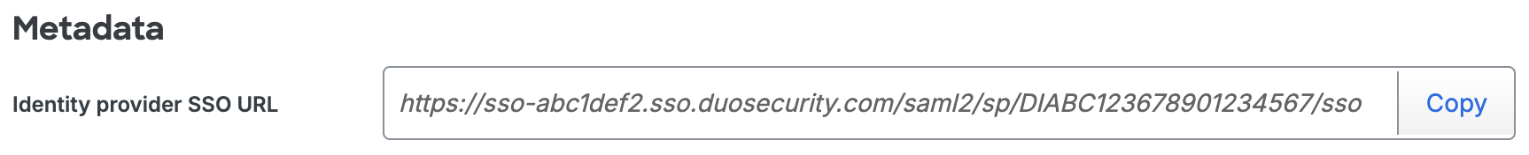 Duo Hightouch Identity Provider SSO URL