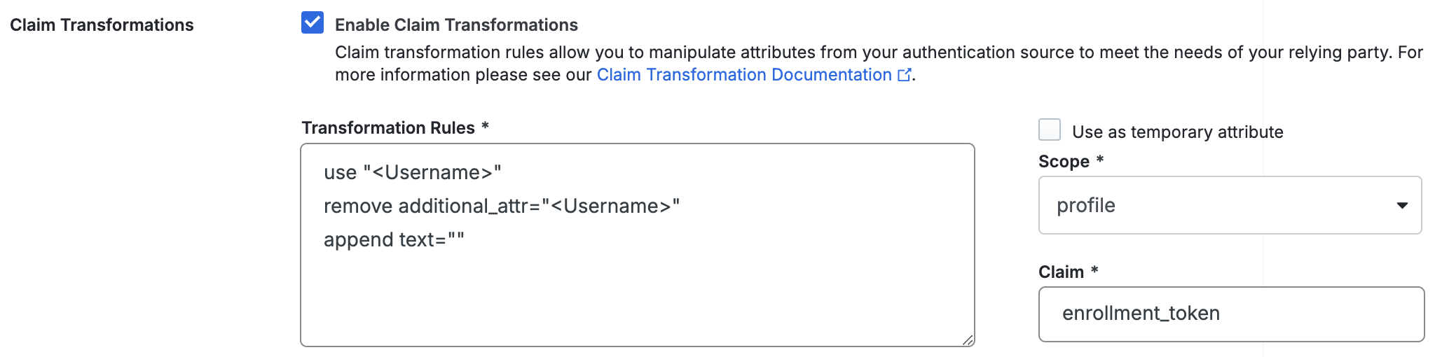Duo Google Chrome Enterprise Claim Transformations Template