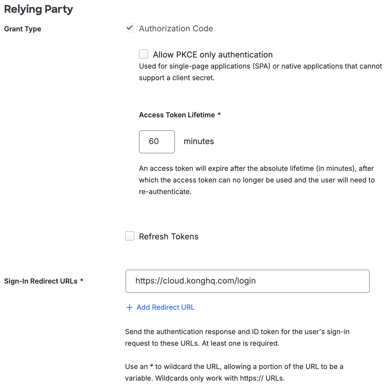 Duo Kong Konnect Relying Party Section