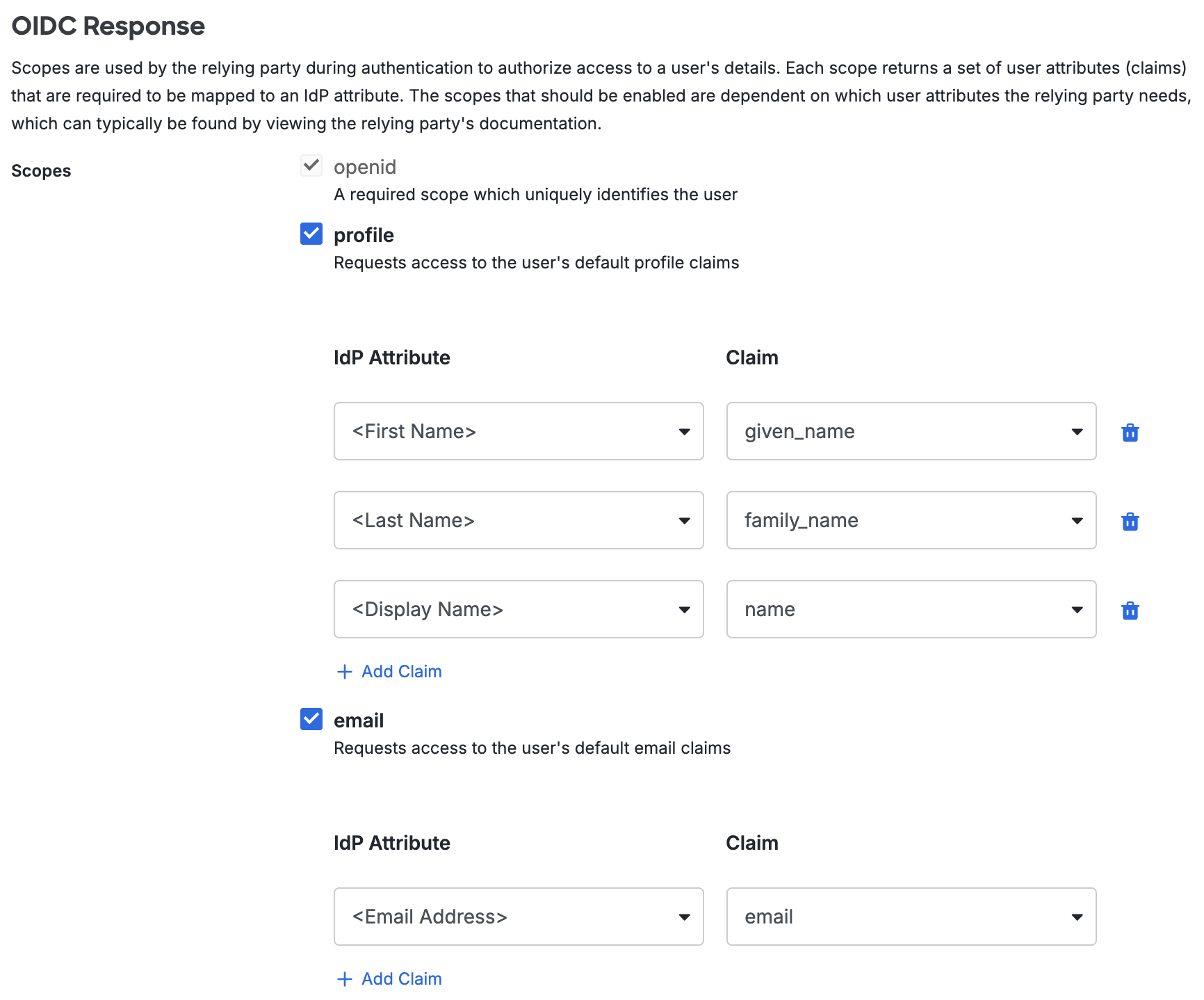 Duo Tableau Cloud OIDC Response Section