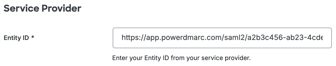 Duo PowerDMARC Entity ID