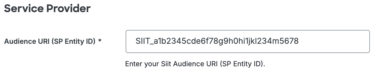 Duo Siit Audience URI