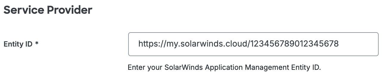 Duo SolarWinds Application Management Entity ID