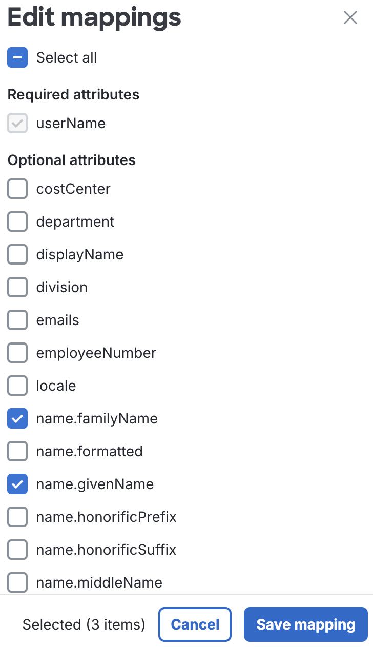 Duo Cisco Webex Edit Mappings Window