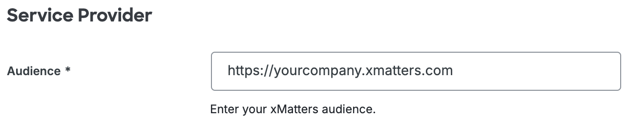 Duo xMatters Audience URL
