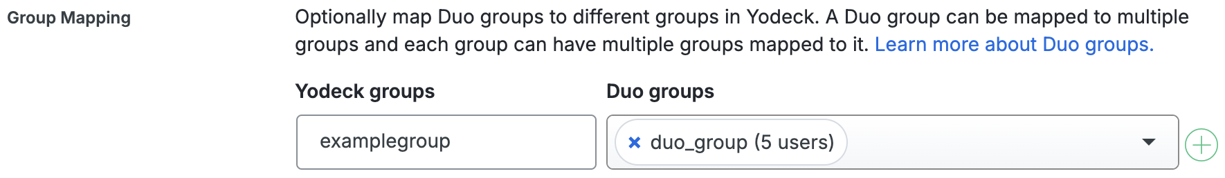 Duo Yodeck Group Mapping Fields