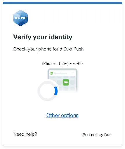 image of a Duo push notifications