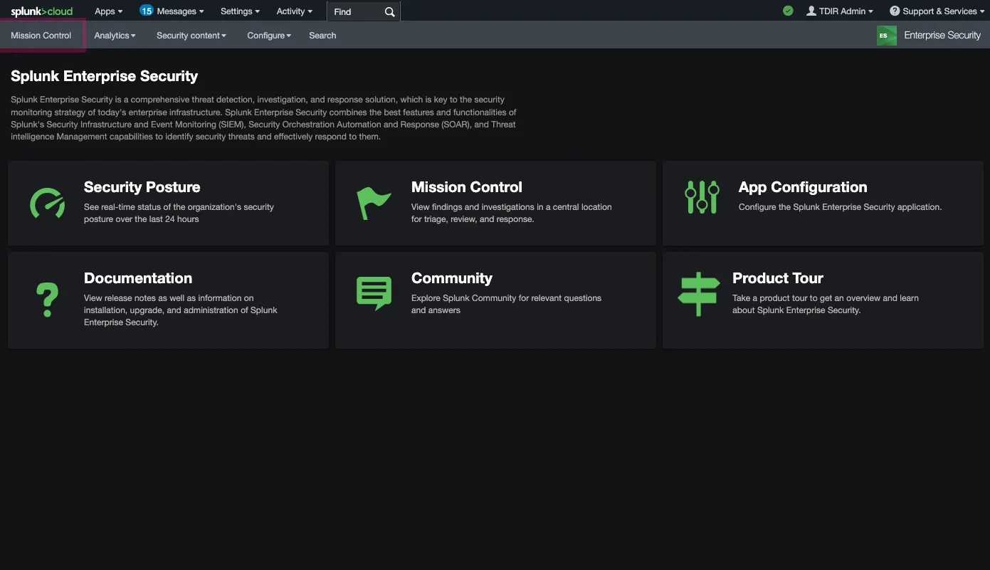 Splunk Enterprise Security